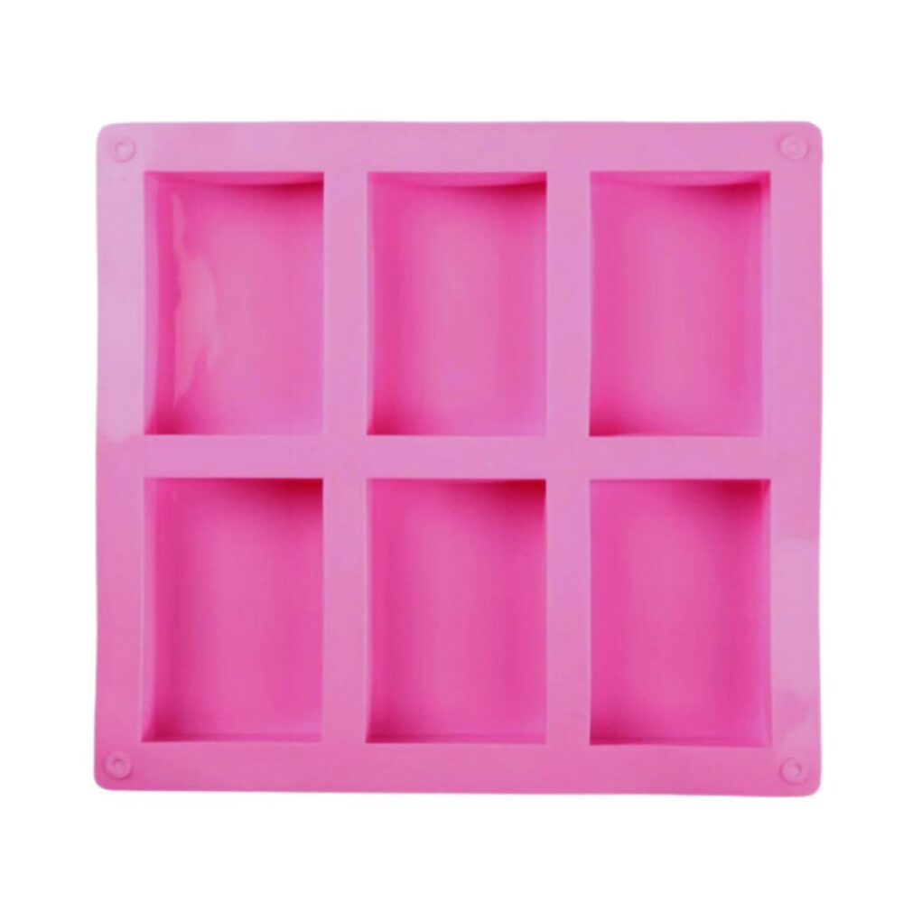 6 Cavity Silicone Rectangular Silicone Soap Mould