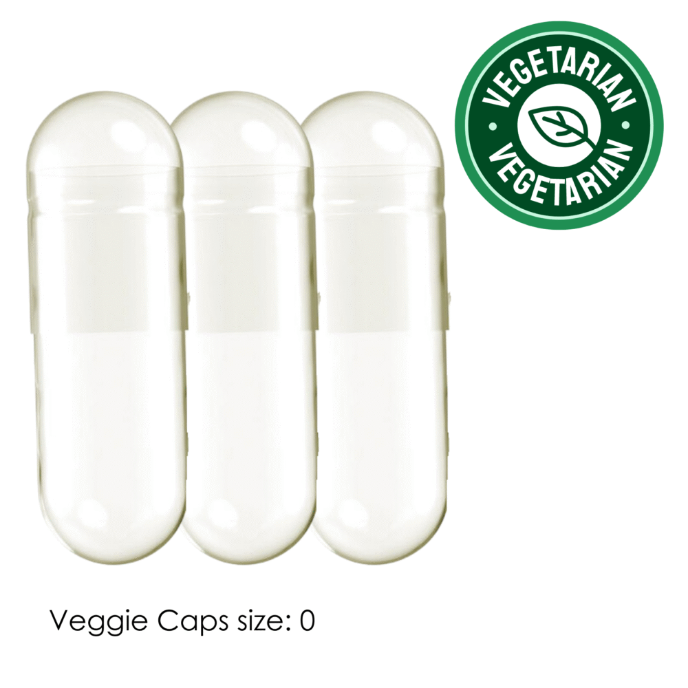 Vegicaps - size '0' - 100 Empty capsules