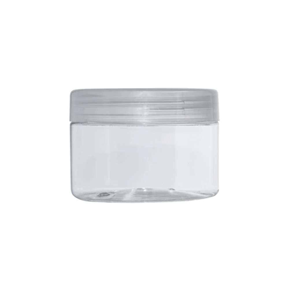 250ml PET Jar Clear - with Natural Lid