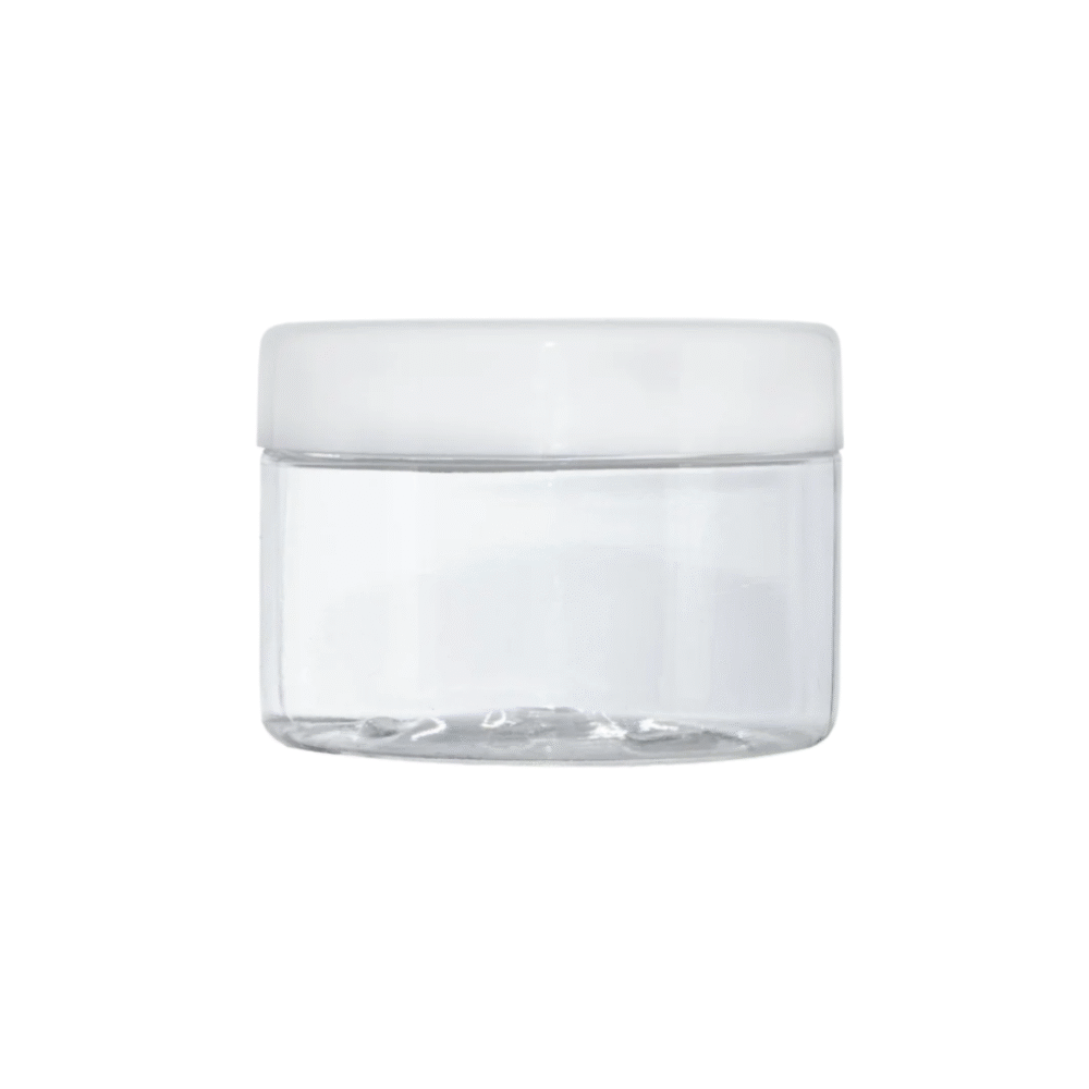 250ml PET Jar Clear - with White Lid