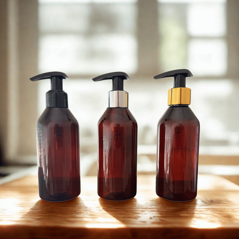200ml Amber Plastic PET 24 mm Neck