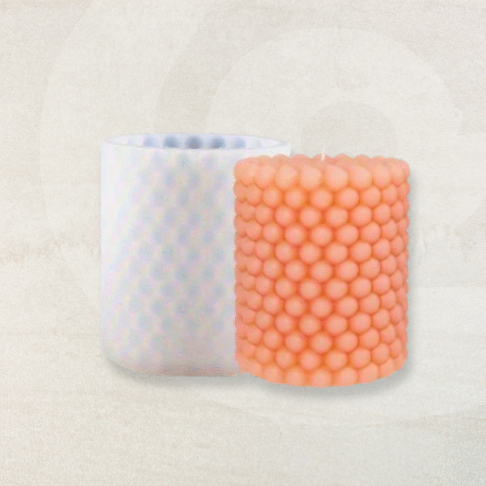 Cylinder Candle Mold (Bubbly)