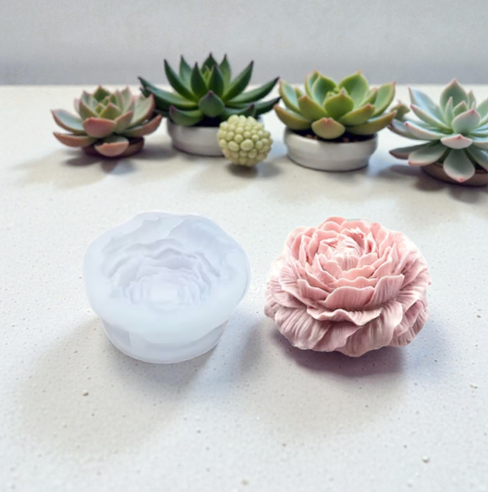 Peony Shaped Candle or Soap Mold (Medium)