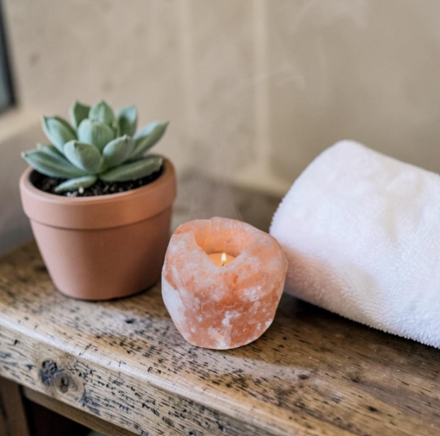 Himalayan Salt Candle Holder 1 Hole