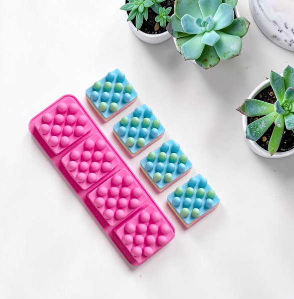 4-Cavity Massage Bar Silicone Mould