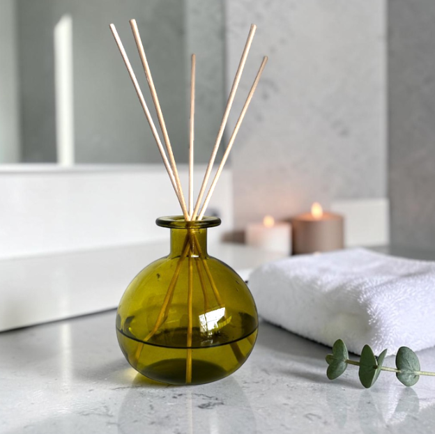 Neroli Blossom Luxury Reed Diffuser 200ml (Olive Green Diffuser Bottle)