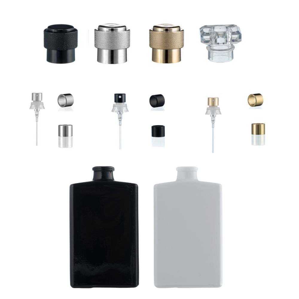 Perfume Bottle Tall Colour  + Self crimp + Cap 30ml